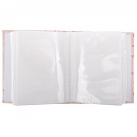 Фотоальбом BRAUBERG на 100 фото 10*15 см, твердая обложка, "Pink hearts", 391436