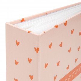 Фотоальбом BRAUBERG на 100 фото 10*15 см, твердая обложка, "Pink hearts", 391436