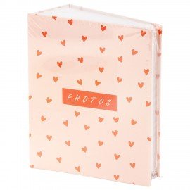 Фотоальбом BRAUBERG на 100 фото 10*15 см, твердая обложка, "Pink hearts", 391436
