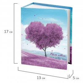 Фотоальбом BRAUBERG на 100 фото 10*15 см, твердая обложка, "Fancy heart", 391439