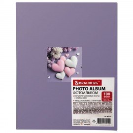 Фотоальбом BRAUBERG на 100 фото 10*15 см, твердая обложка, "Still love", 391440