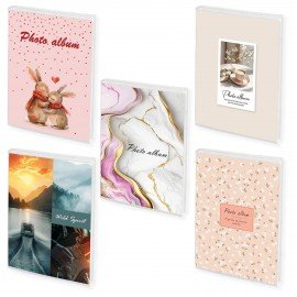 Фотоальбом BRAUBERG на 36 фото 10*15 см, ассорти 5 дизайнов, мягкая обложка, 391442