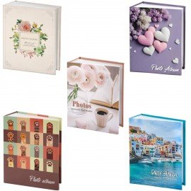 Фотоальбом BRAUBERG на 100 фото 10*15 см, ассорти 5 дизайнов, твердая обложка, 391444