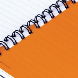 Тетрадь-блокнот 120 л., A5, 170x215 мм, BRAUBERG, линия, гребень, обложка пластиковая, 4 разделителя, "Rich", 401791