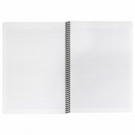 Тетрадь обложка пластик, А4, 80 л., спираль пластик, клетка, BRAUBERG "Metropolis", оранжевый, 403395