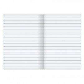 Тетрадь бумвинил, А4, 96 л., скоба, офсет №1, линия, STAFF, СИНИЙ, 403411