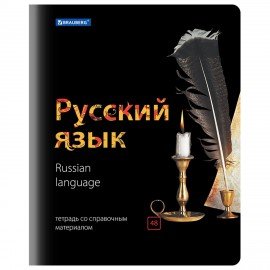 Тетради предметные, КОМПЛЕКТ 10 ПРЕДМЕТОВ, 48 л., глянцевый лак, BRAUBERG, "BLACK & BRIGHT", 403560