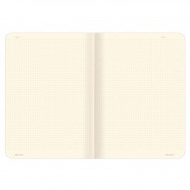 Тетрадь 60 л. в точку обложка SoftTouch, фольга, бежевая бумага 70 г/м2, сшивка, В5 (179х250 мм), FLORET, BRAUBERG, 403828