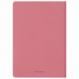 Тетрадь 60 л. в линию обложка кожзам SoftTouch, сшивка, B5 (179х250мм), РОЗОВЫЙ, BRAUBERG RAINBOW, 403885