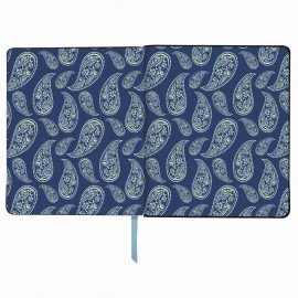 Тетрадь А5 (168х208 мм), 80 л., сшивка, клетка, под кожу, BRAUBERG VISTA, "Paisley", 403925