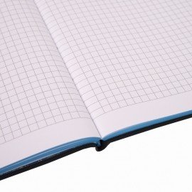 Тетрадь А5 (168х208 мм), 80 л., сшивка, клетка, под кожу, BRAUBERG VISTA, "Paisley", 403925