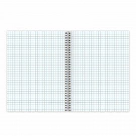 Тетрадь А4, 96 л., BRAUBERG, гребень, клетка, глянцевый лак, "Dark", 404060