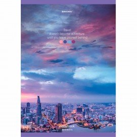 Тетрадь А4, 96 л., BRAUBERG, скоба, клетка, обложка картон, "Journey", 404064