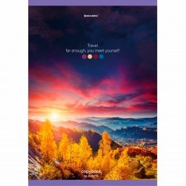 Тетрадь А4, 96 л., BRAUBERG, скоба, клетка, обложка картон, "Journey", 404064