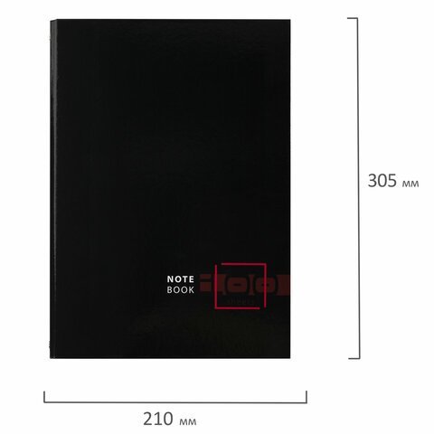 Тетрадь на кольцах БОЛЬШАЯ А4 (210х305 мм), 100 листов, твердый картон, клетка, BRAUBERG, Dark, 404101