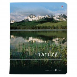 Тетрадь А5 48 л. АЛЬТ скоба, клетка, глянцевый лак, "Природа" (5 видов), 7-48-028