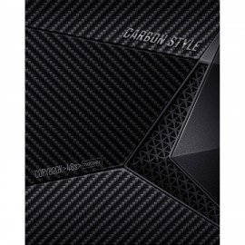 Тетрадь А5, 48 л., HATBER, скоба, клетка, выборочный лак, "CarbonStylee" (5 видов в спайке), 48Т5вмВ1