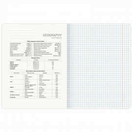 Тетрадь предметная "PASTEL" 48 л., SoftTouch, фольга, ГЕОГРАФИЯ, клетка, BRAUBERG, 404313