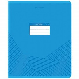 Тетрадь А5, 48 л., BRAUBERG, скоба, клетка, выборочный лак, "Классика" (микс в спайке), 404344