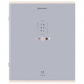 Тетрадь А5 48 л. BRAUBERG скоба, клетка, обложка картон, "Natural" (микс в спайке), 404359