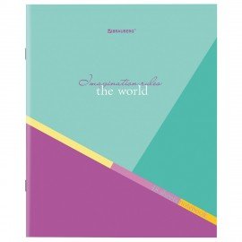 Тетрадь А5 48 л. BRAUBERG скоба, клетка, обложка картон, "Multicolor" (микс в спайке), 404361