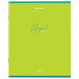 Тетрадь А5 48 л. BRAUBERG скоба, линия, обложка картон, "Magical Colors" (микс в спайке), 404385