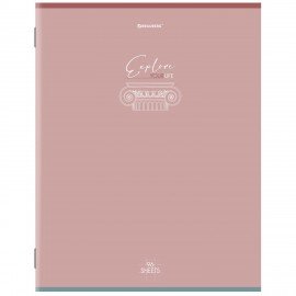 Тетради КОМПЛЕКТ 3 шт. А4, 96 л., BRAUBERG скоба, клетка, глянцевый лак, "Pastel", 404388