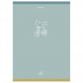 Тетради КОМПЛЕКТ 3 шт. А4, 96 л., BRAUBERG скоба, клетка, глянцевый лак, "Pastel", 404388