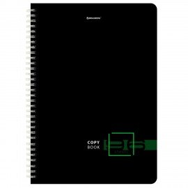 Тетради КОМПЛЕКТ 2 шт., А4, 96 л., BRAUBERG гребень, клетка, глянцевый лак, "Dark", 404390