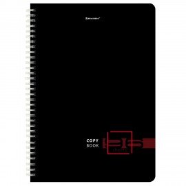 Тетради КОМПЛЕКТ 2 шт., А4, 96 л., BRAUBERG гребень, клетка, глянцевый лак, "Dark", 404390