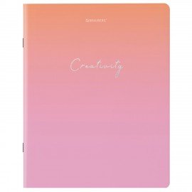 Тетради КОМПЛЕКТ 5 шт. А5, 48 л. BRAUBERG, скоба, клетка, SoftTouch, фольга, "Inspiration", 404399