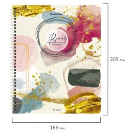 Тетради КОМПЛЕКТ 4 шт., А5, 96 л., BRAUBERG гребень, клетка, глянцевый лак, "Insight", 404404