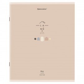 Тетрадь А5 96 л. BRAUBERG скоба, линия, обложка картон, "Natural" (микс в спайке), 404440