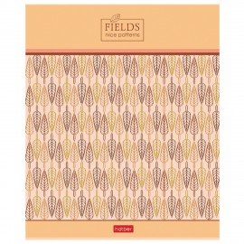 Тетрадь А5, 96 л., HATBER скоба, клетка, обложка картон, тиснение, "Паттерн" (5 видов), 96Т5тВ1