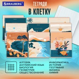 Тетради предметные, КОМПЛЕКТ 12 ПРЕДМЕТОВ, 48 л., SoftTouch, фольга, BRAUBERG, "ELEGANCE", 404611