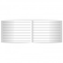 Тетрадь для нот А4, 24 л., обложка мелованный картон, горизонтальная, на скобе, BRAUBERG, "Классика", 404640