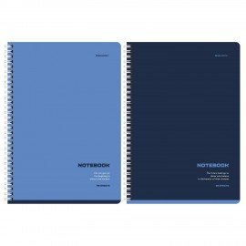 Тетради ДЭК А4 96 л. КОМПЛЕКТ 2 шт. BRAUBERG гребень, клетка, SoftTouch, КЛАССИКА BLUE, 404646