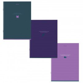 Тетради ДЭК А4, 96 л., КОМПЛЕКТ 3 шт., BRAUBERG, скоба, клетка, матовая ламинация, "Monocolor", 404655