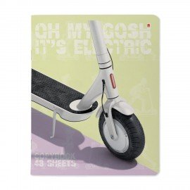 Тетрадь А5 48 л. АЛЬТ скоба, клетка, Soft Touch, "Самокат" (5 видов), 7-48-1174