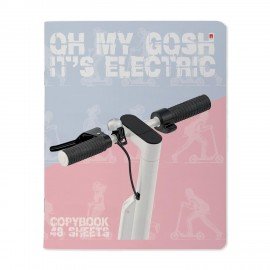 Тетрадь А5 48 л. АЛЬТ скоба, клетка, Soft Touch, "Самокат" (5 видов), 7-48-1174