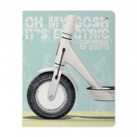 Тетрадь А5 48 л. АЛЬТ скоба, клетка, Soft Touch, "Самокат" (5 видов), 7-48-1174