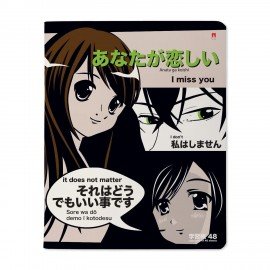 Тетрадь А5 48 л. АЛЬТ, скоба, клетка, матовая ламинация, "MANGA ANIME" (5 видов), 7-48-1241