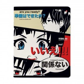 Тетрадь А5 48 л. АЛЬТ, скоба, клетка, матовая ламинация, "MANGA ANIME" (5 видов), 7-48-1241