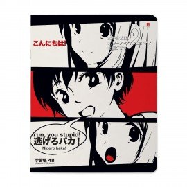 Тетрадь А5 48 л. АЛЬТ, скоба, клетка, матовая ламинация, "MANGA ANIME" (5 видов), 7-48-1241