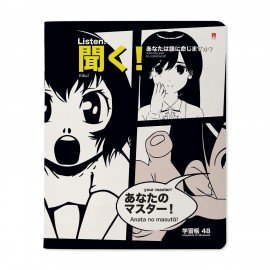 Тетрадь А5 48 л. АЛЬТ, скоба, клетка, матовая ламинация, "MANGA ANIME" (5 видов), 7-48-1241