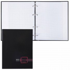 Тетрадь на кольцах А5 165х215 мм, 120 листов, твердый картон, клетка, BRAUBERG, "Dark", 404709