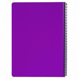 Тетрадь А4 80 л. BRAUBERG "Metropolis", спираль пластиковая, клетка, обложка пластик, ФИОЛЕТОВЫЙ, 404743