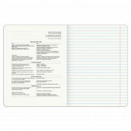 Тетрадь предметная DOG БОБИК 48 л., TWIN-лак, РУССКИЙ ЯЗЫК, линия, подсказ, BRAUBERG, 404791