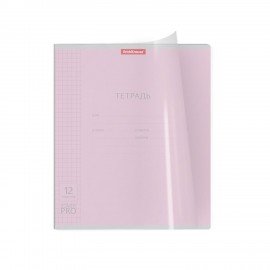 Тетрадь обложка пластик, 12 л. клетка, Erich Krause, CoverPro (микс в спайке), 56338