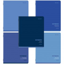 Тетради ДЭК А5 48 л. КОМПЛЕКТ 5 шт. BRAUBERG, скоба, клетка, SoftTouch, "КЛАССИКА BLUE", 404913